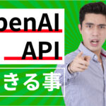 OpenAIのAPI発行手順やできる事