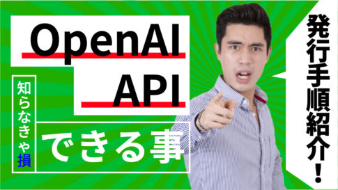 OpenAIのAPI発行手順やできる事